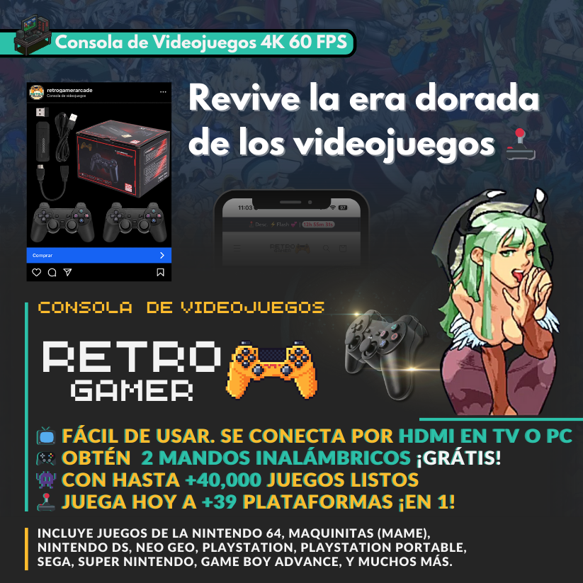 Consola de videojuegos RetroGamer® para TV o PC