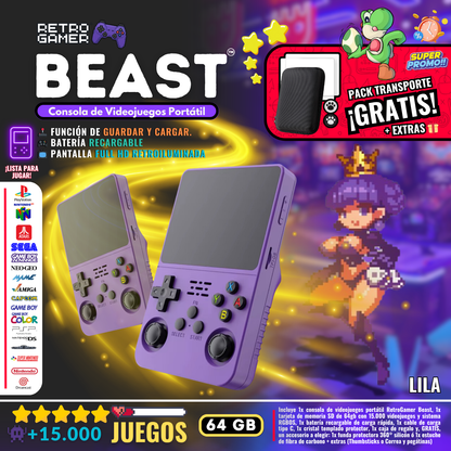 RetroGamer® BEAST. Portable video game console.