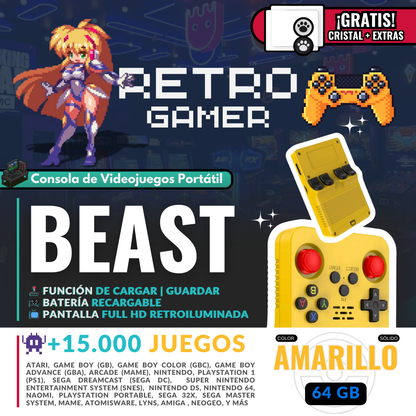 RetroGamer® BEAST. Portable video game console.