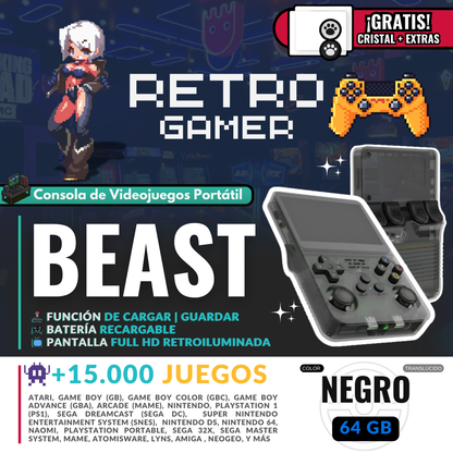 RetroGamer® BEAST. Portable video game console.