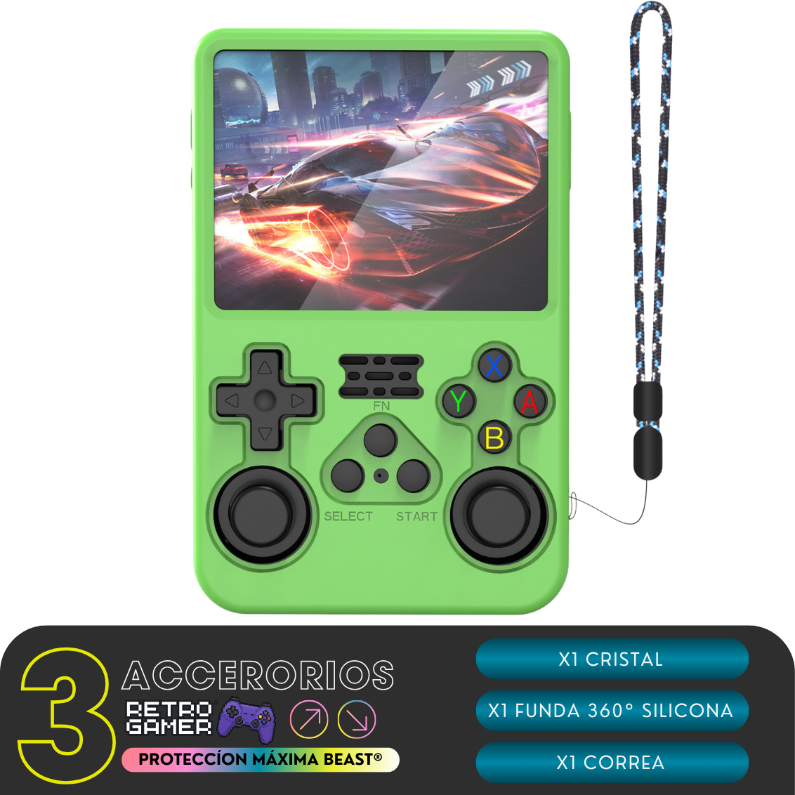PROTECCIÓN para Beast® (Funda 360° + Correa + Cristal)