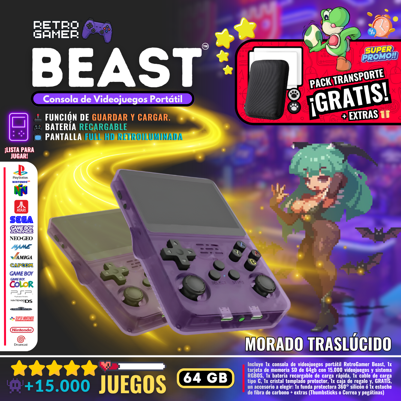 RetroGamer® BEAST. Portable video game console.