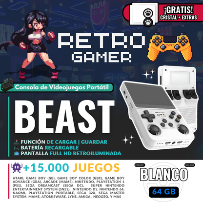 RetroGamer® BEAST. Portable video game console.